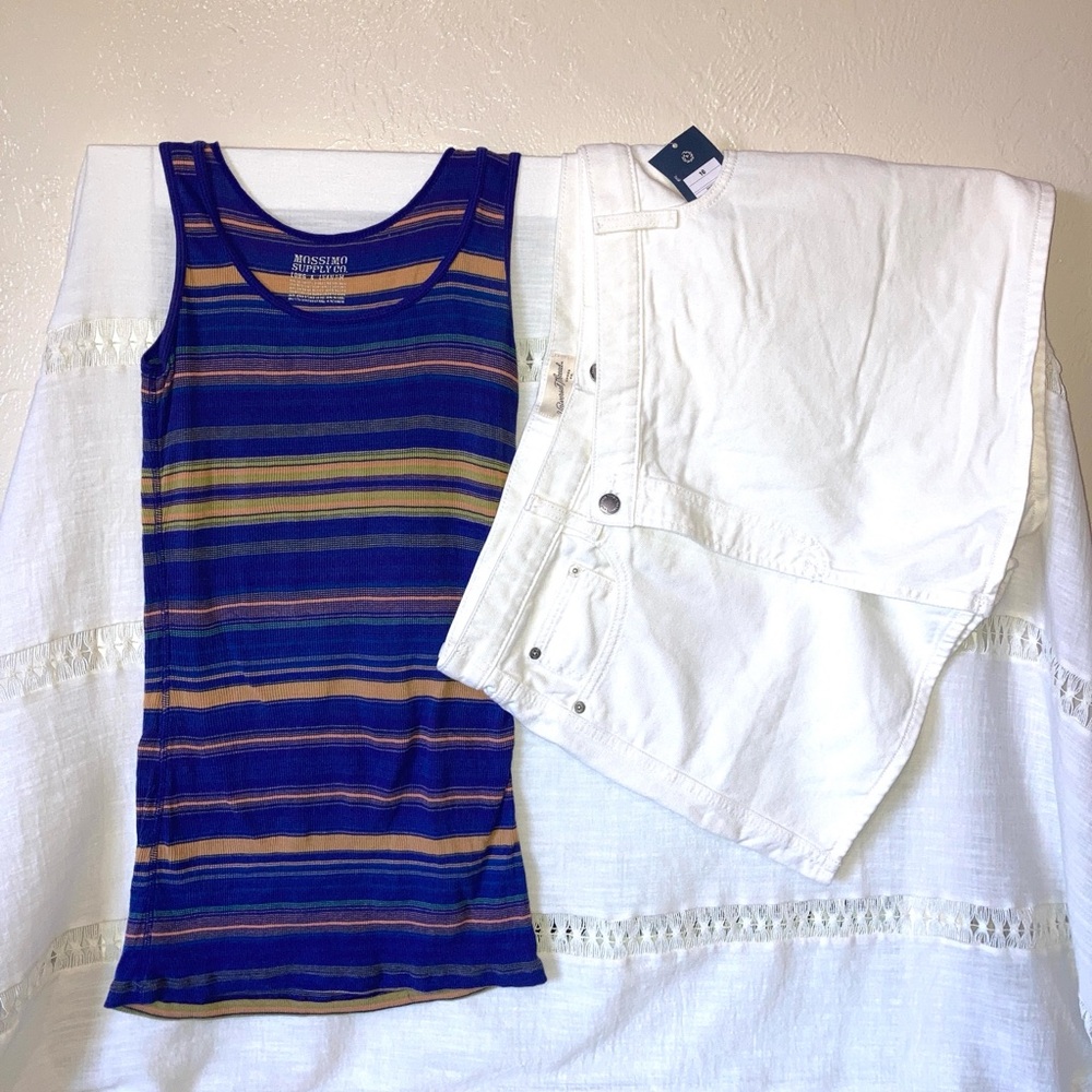 Outfit NWT Skort & Striped Tank Top
